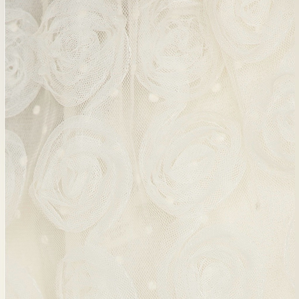 For Love & Lemons Poppy Mini Dress Ivory Rose Appliqué Cutout Underwire Size XS - Picture 5 of 8
